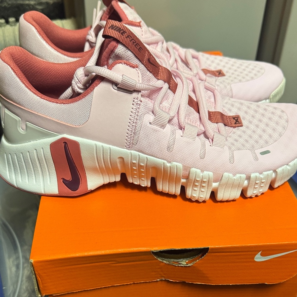 Nike Pink and White Athletic Shoes